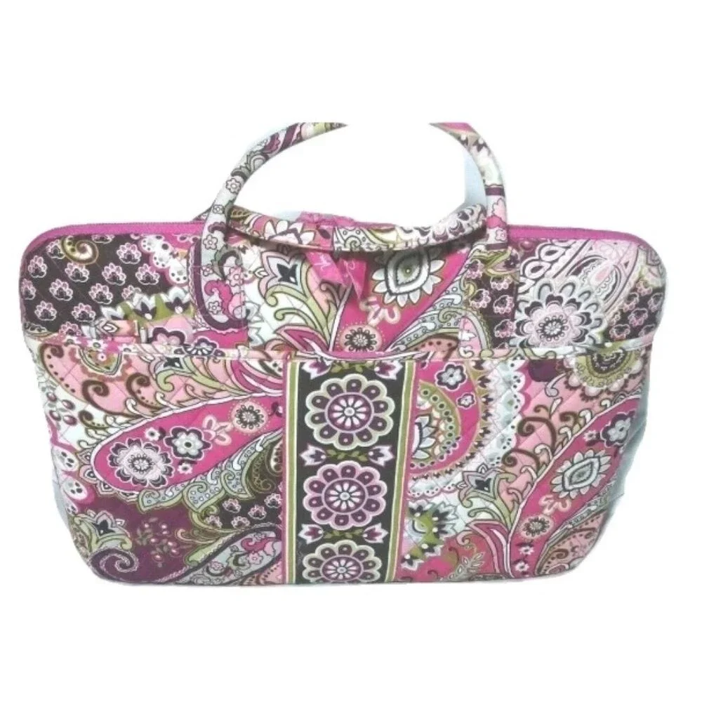 VERA BRADLEY Laptop Portfolio Hard Case In Very Berry Paisley Retired